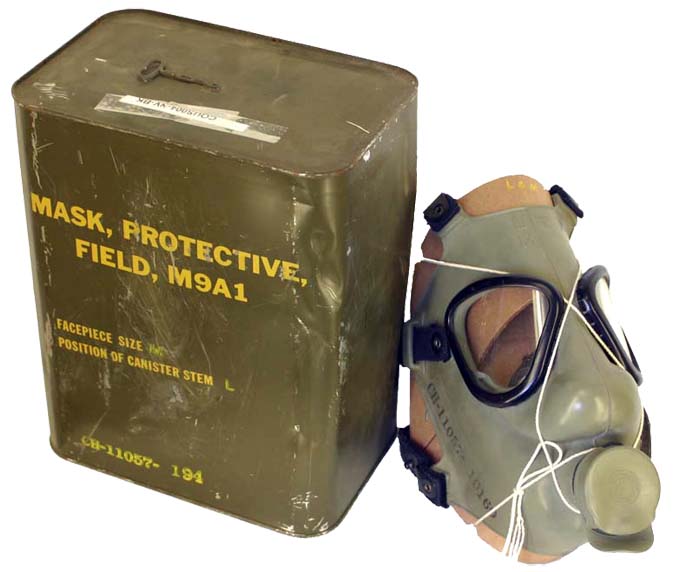 USA MK9 A1 Gas Mask  1950s in sealed tins 